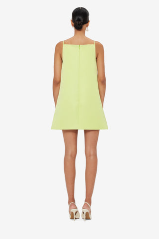 Leia Petal Mini Dress - Chartreuse