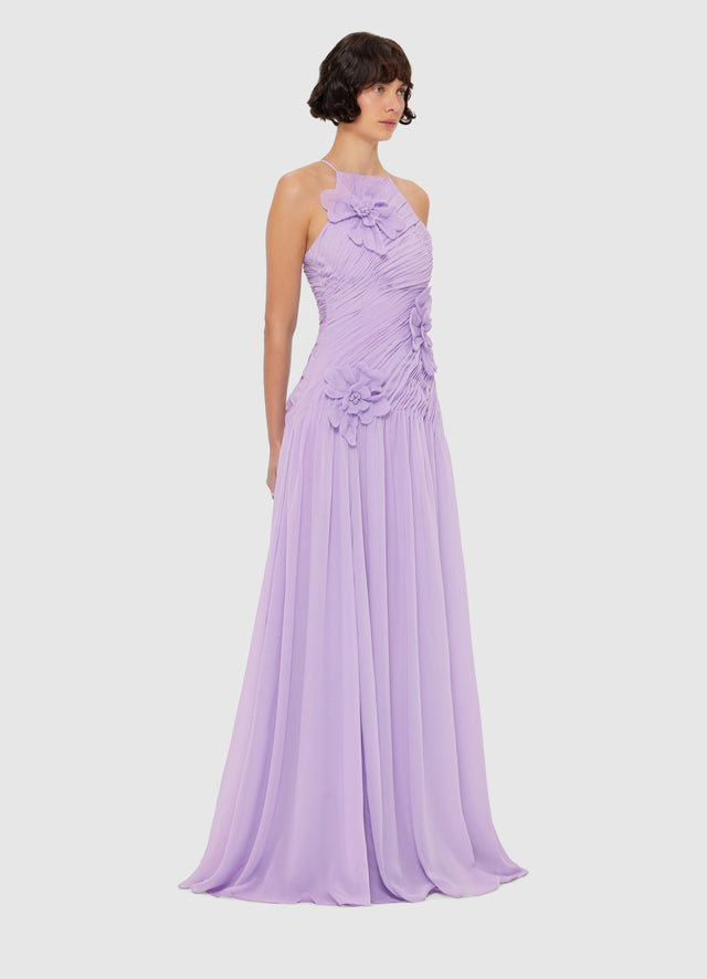 Exclusive LEO LIN Amya Petal Gown - Lilac