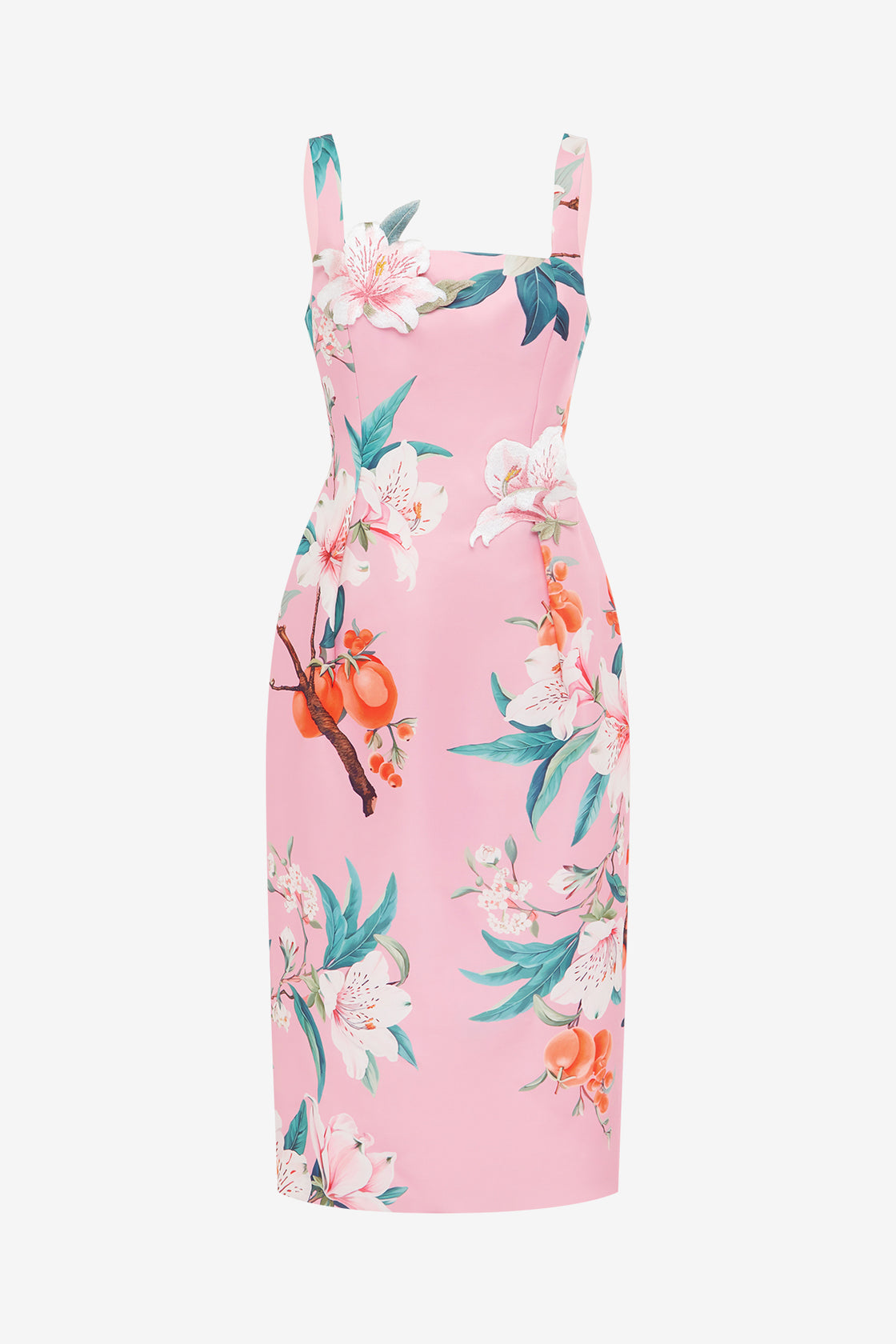 Larissa Midi Dress - Lavish Print in Pink LEO LIN Larissa Midi Dress - Lavish Print in Pink LEO LIN
