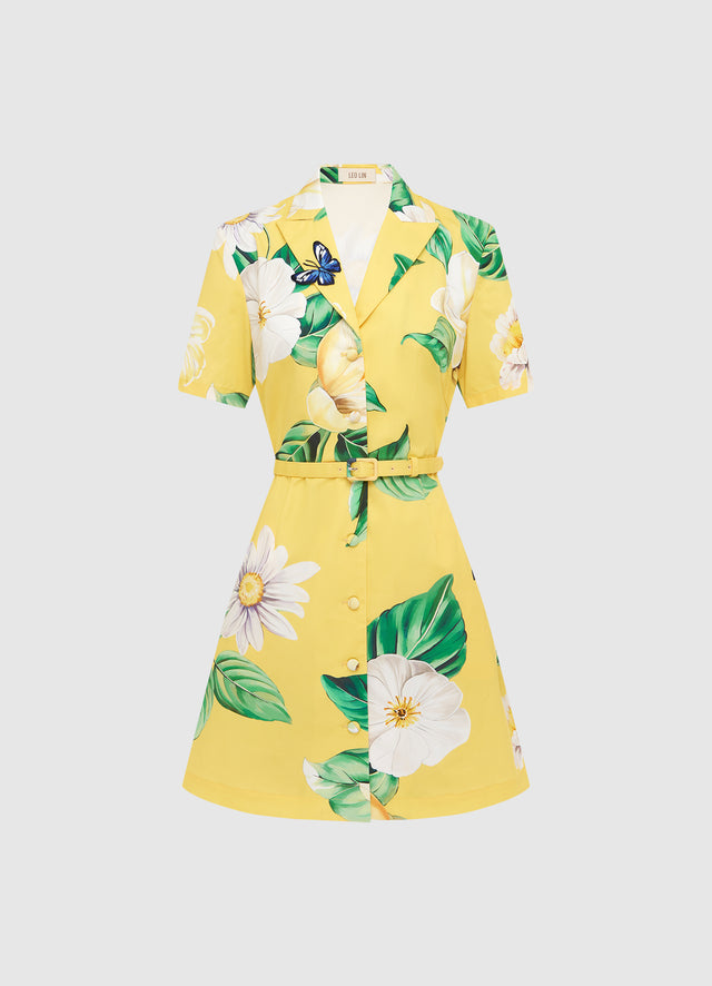 Exclusive LEO LIN Brigitte Mini Dress - Joie Print in Sunshine