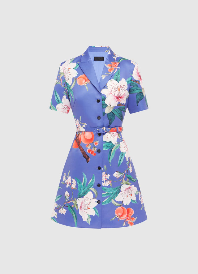 Exclusive LEO LIN Brigitte Mini Dress - Lavish Print in Moonlight