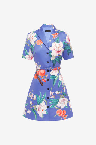 Exclusive LEO LIN Brigitte Mini Dress - Lavish Print in Moonlight