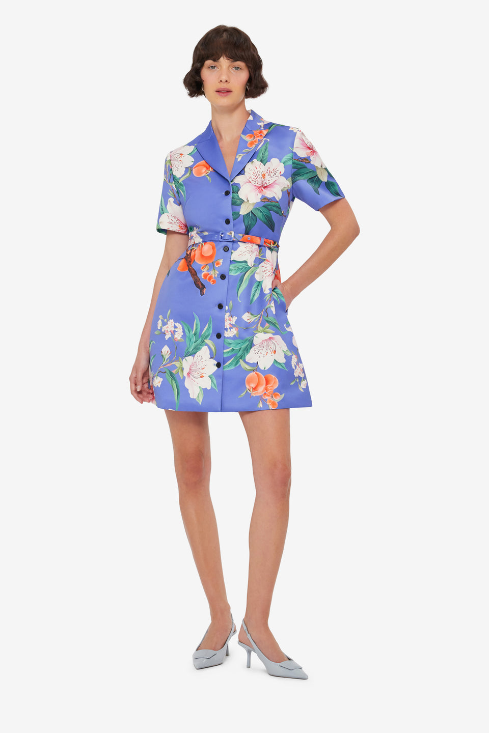 Brigitte Mini Dress - Lavish Print in Moonlight