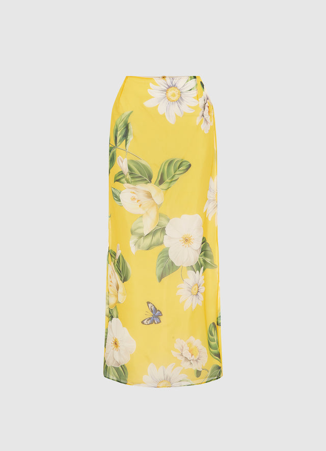 Exclusive LEO LIN Jing Maxi Skirt - Joie Print in Sunshine