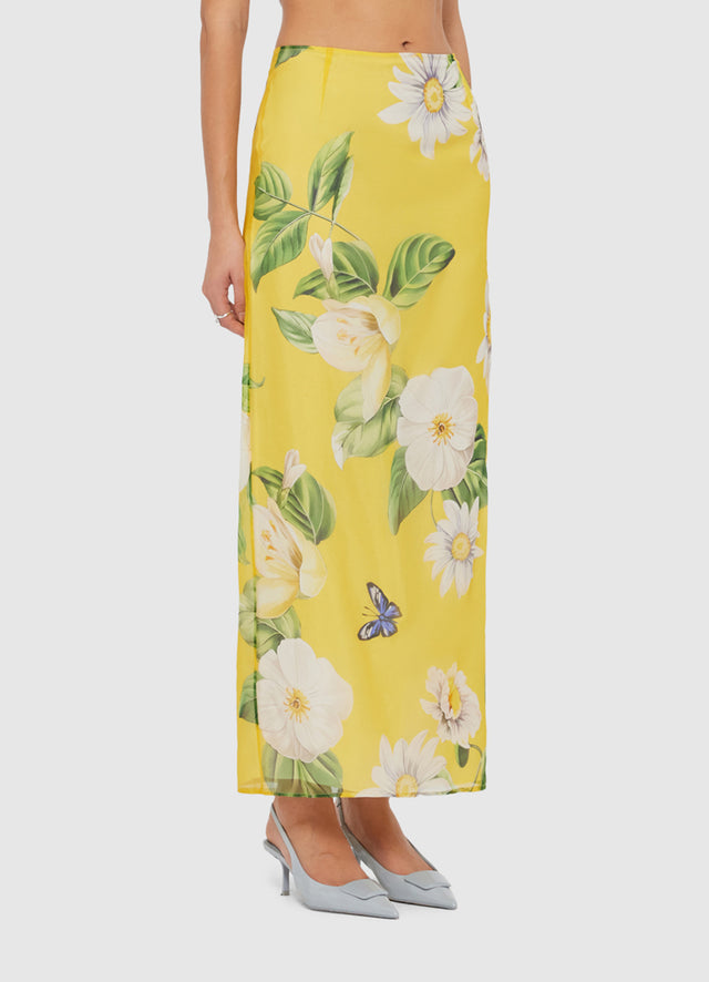 Exclusive LEO LIN Jing Maxi Skirt - Joie Print in Sunshine