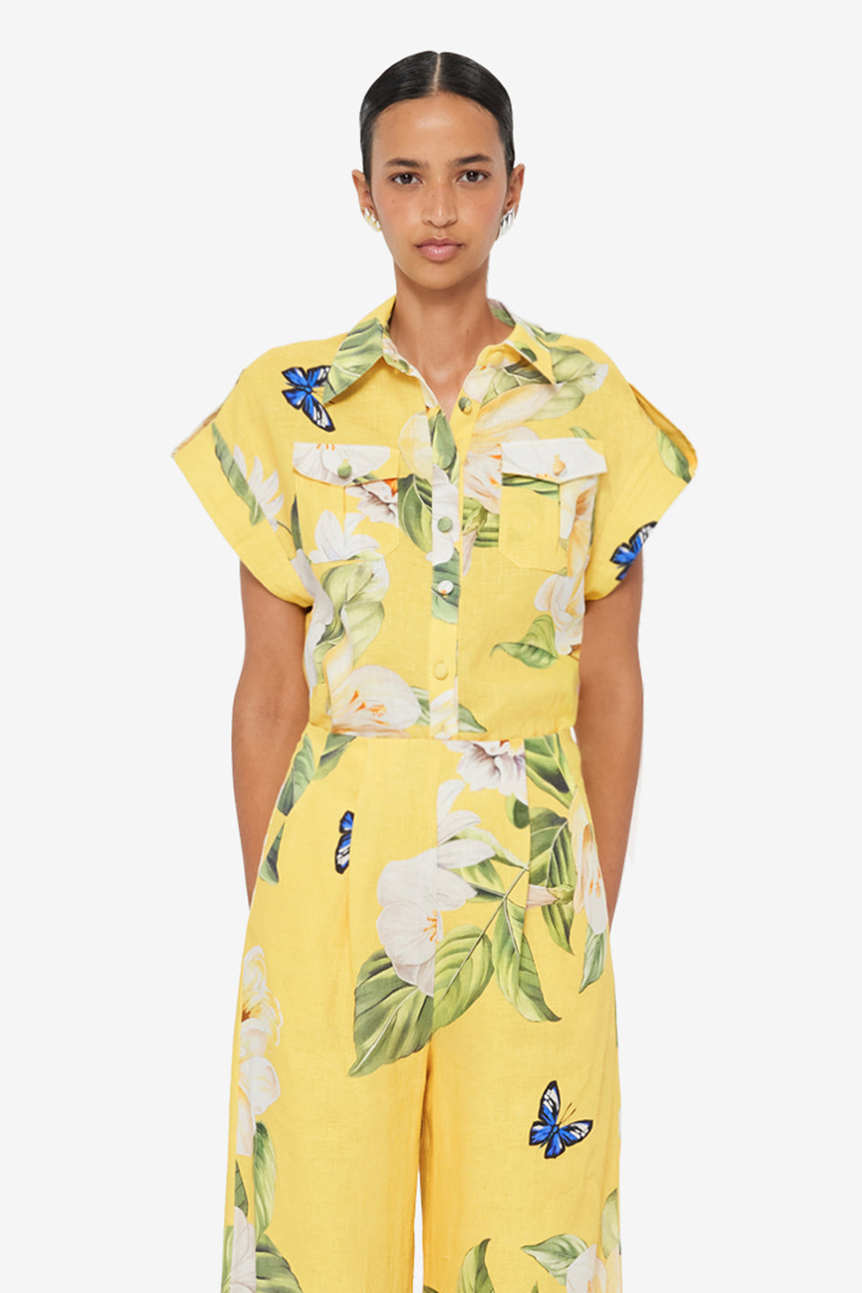 Exclusive LEO LIN Catarina Blouse - Joie Print in Sunshine