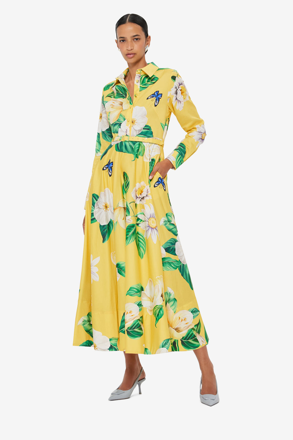 Zara Shirt Midi Dress - Joie Print in Sunshine
