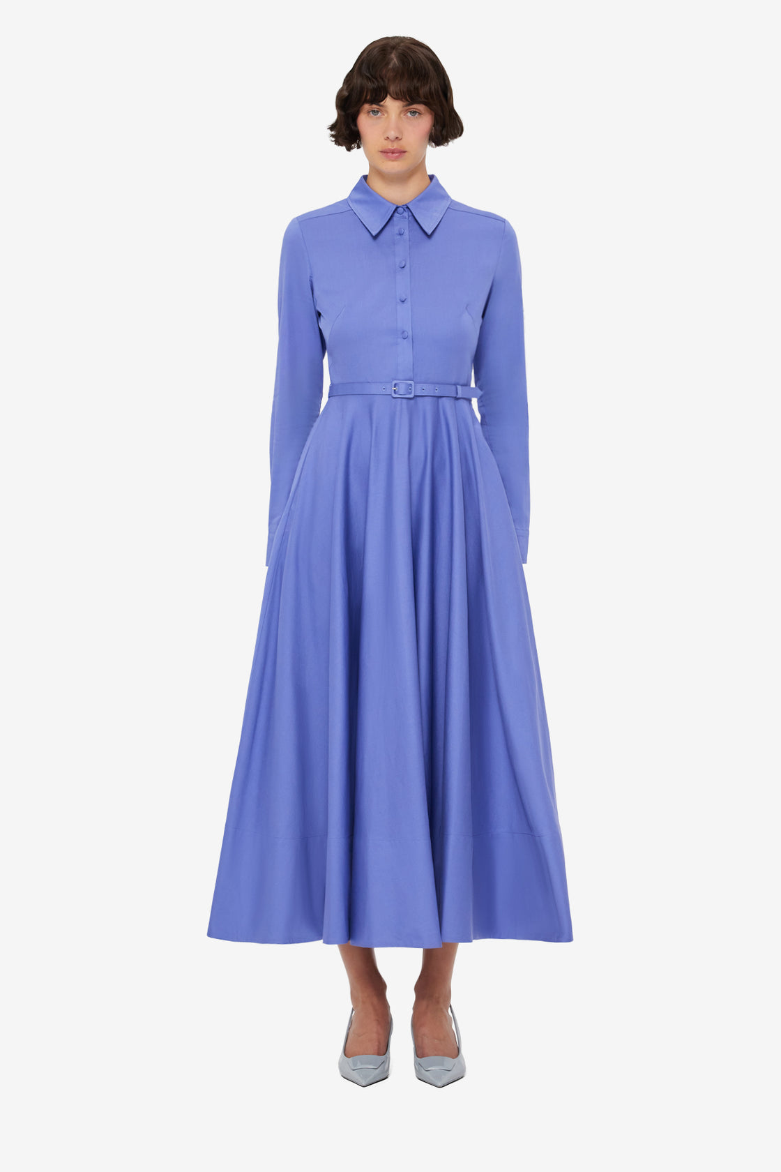 Zara Shirt Midi Dress - Moonlight