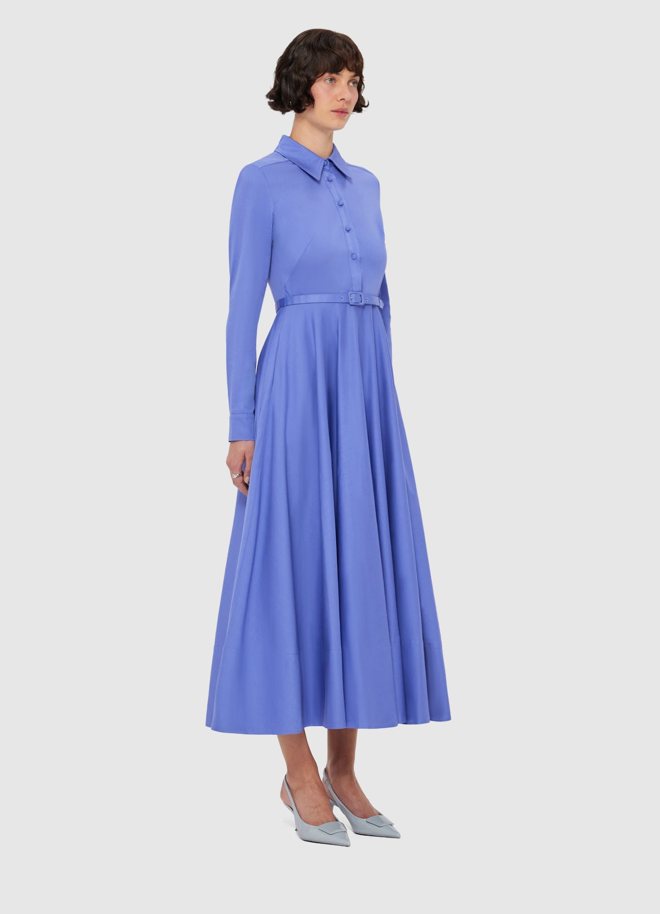 【Leo Lin】Zara Shirt Midi Dress The Zara Shirt Midi Dress in the Tranquility Print