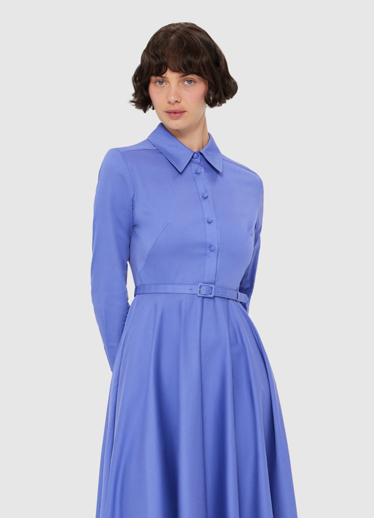 【Leo Lin】Zara Shirt Midi Dress The Zara Shirt Midi Dress in the Tranquility Print