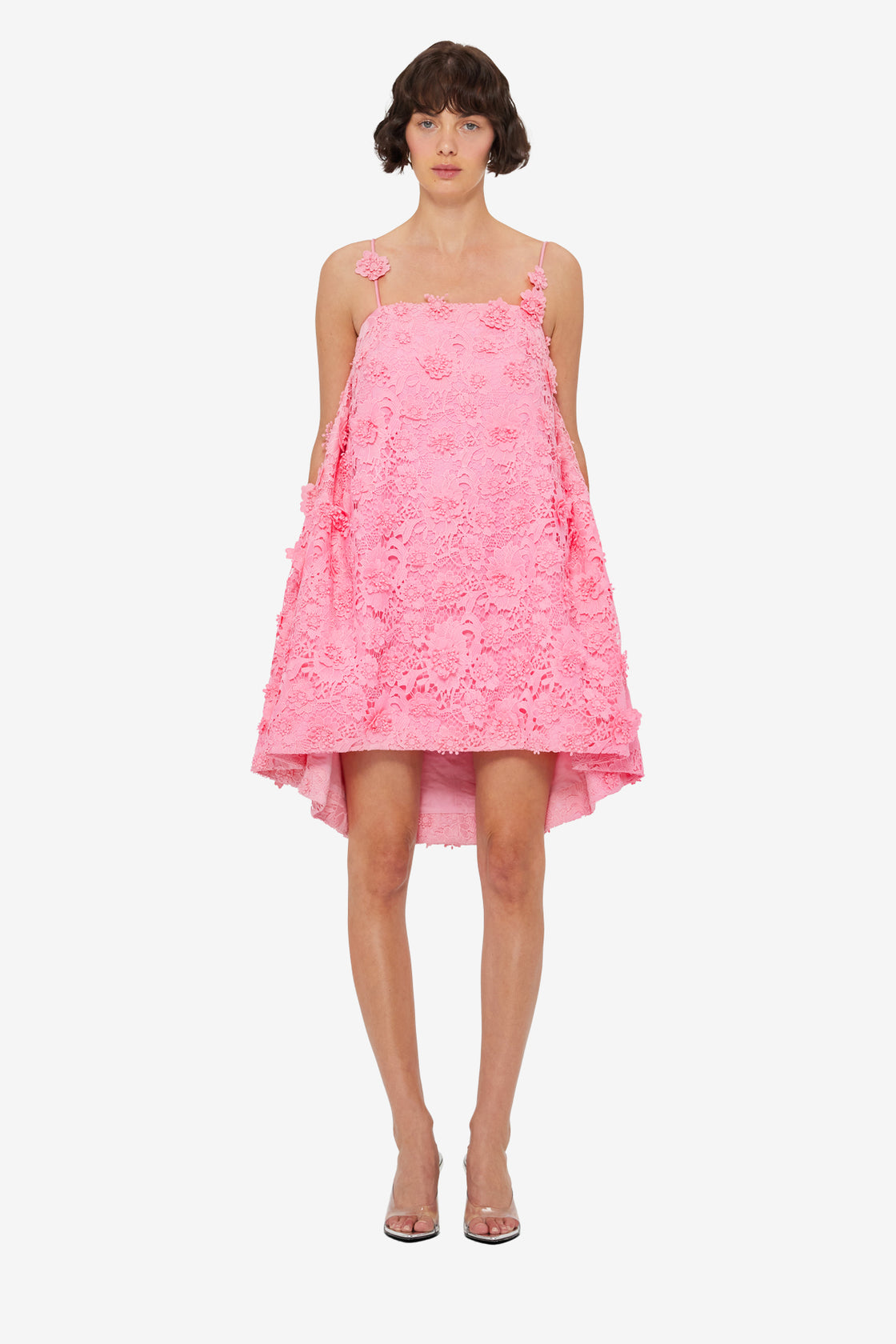 Fifi Lace Mini Dress - Bubblegum