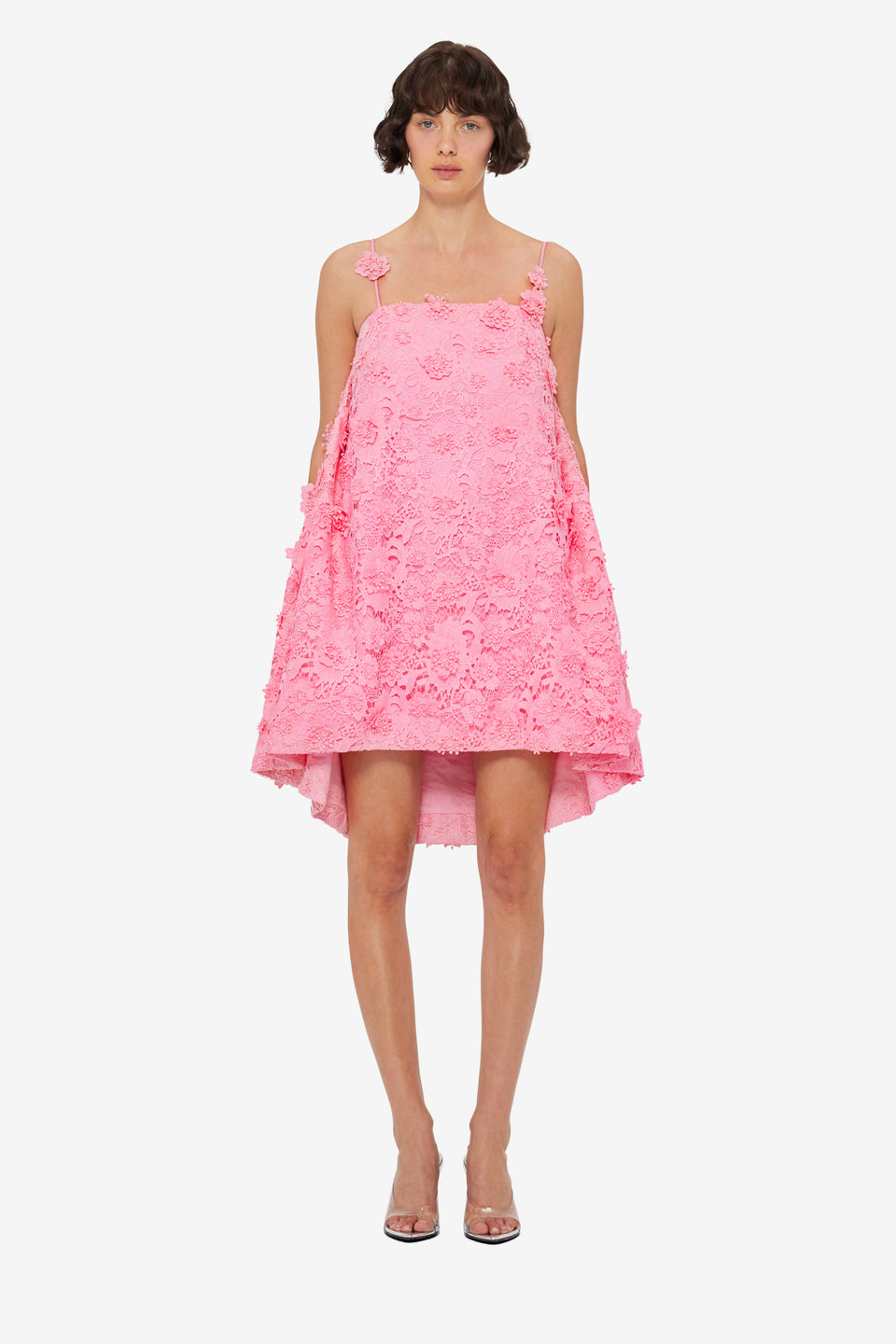 Fifi Lace Mini Dress - Bubblegum