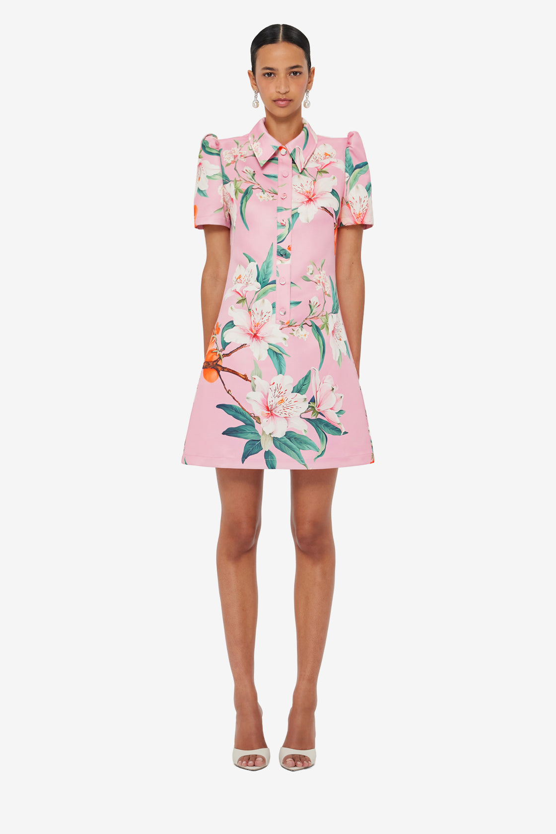 Brooke Mini Dress - Lavish Print in Pink