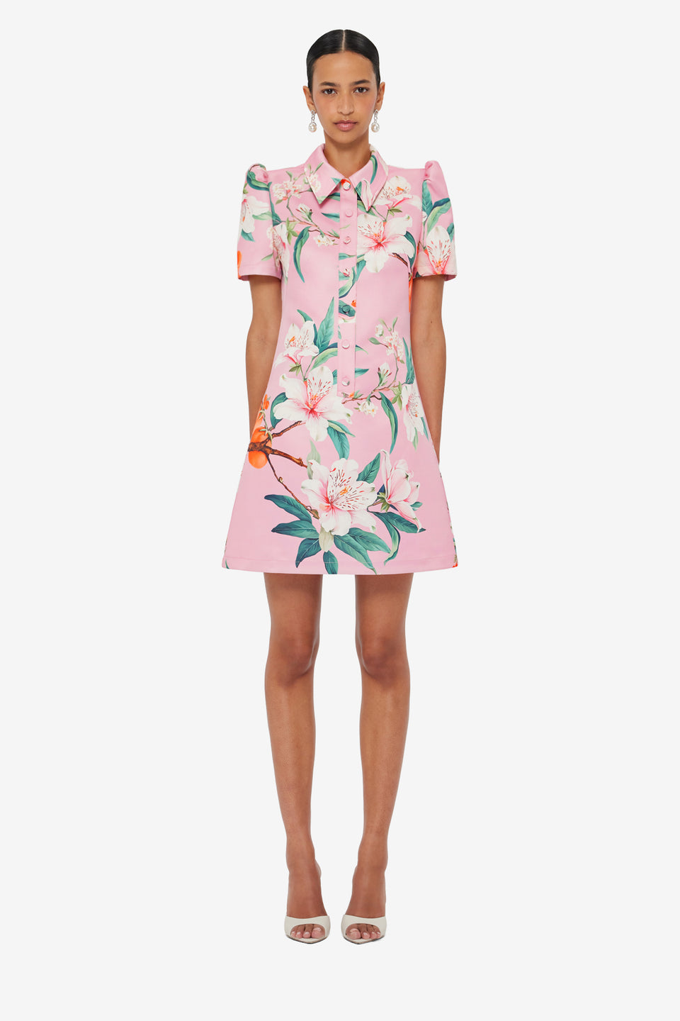 Brooke Mini Dress - Lavish Print in Pink