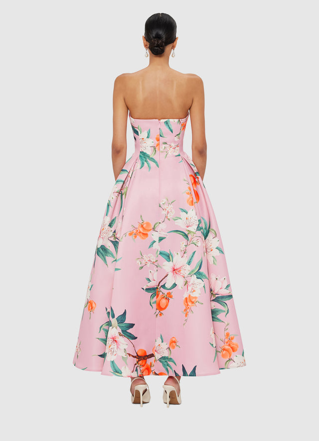 Exclusive LEO LIN Nora Bustier Maxi Dress - Lavish Print in Pink