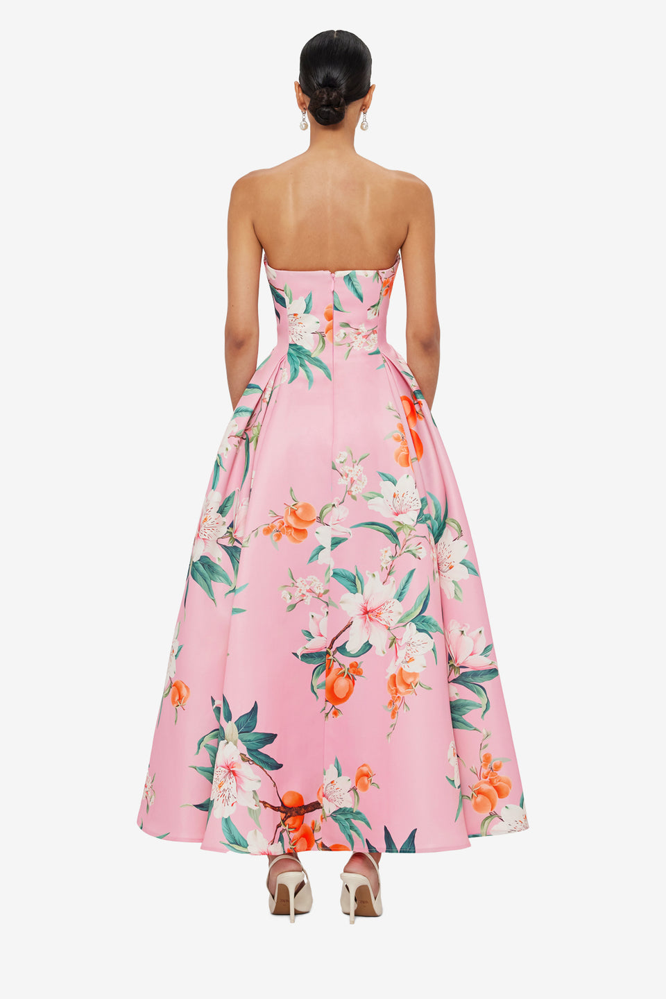 Nora Bustier Maxi Dress - Lavish Print in Pink
