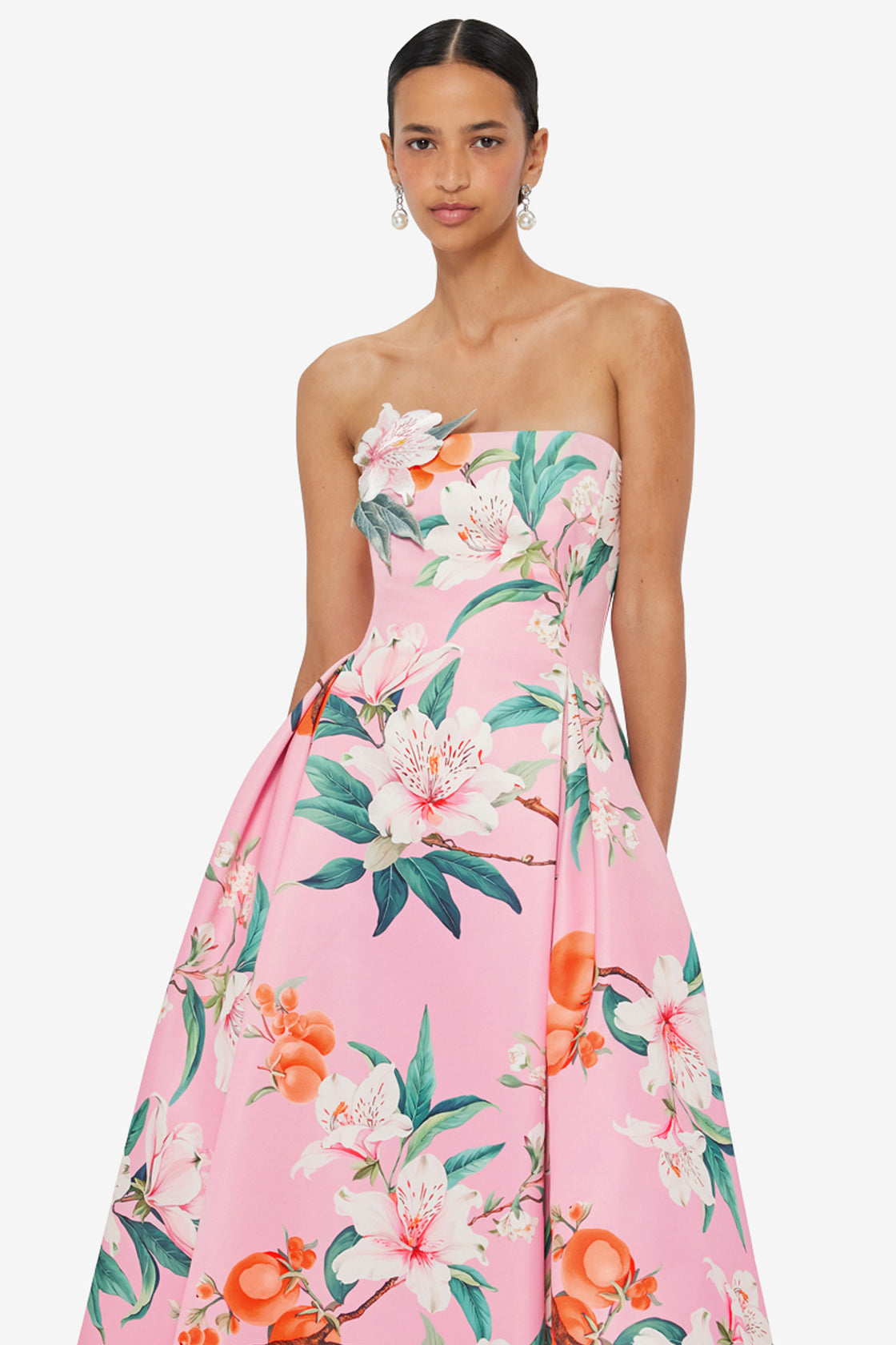 Nora Bustier Maxi Dress - Lavish Print in Pink