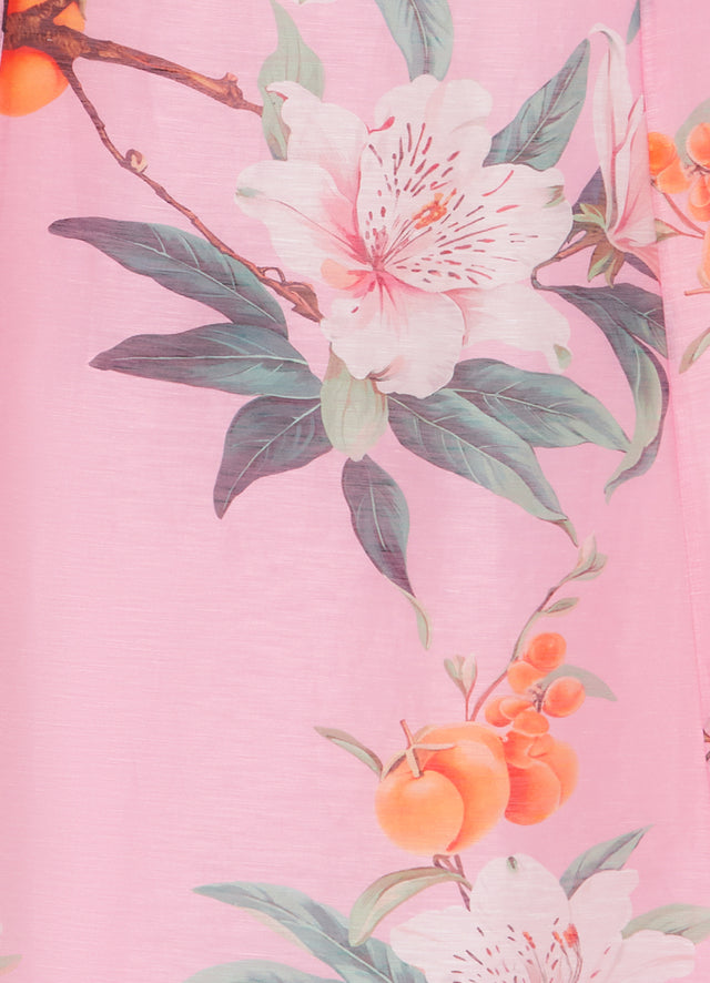 Exclusive LEO LIN Cleo Printed Sleeveless Midi Dress - Lavish Print in Pink