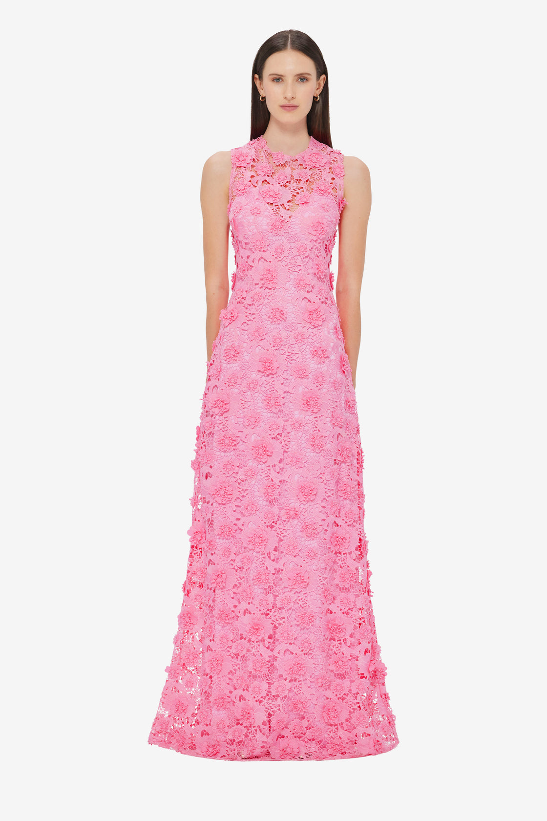 Eva Lace Maxi Dress - Bubblegum