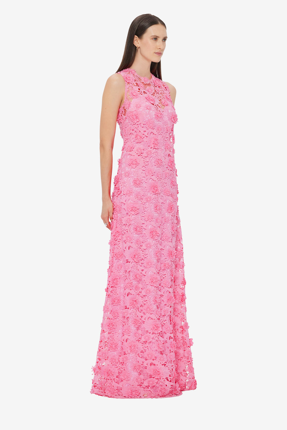 Eva Lace Maxi Dress - Bubblegum
