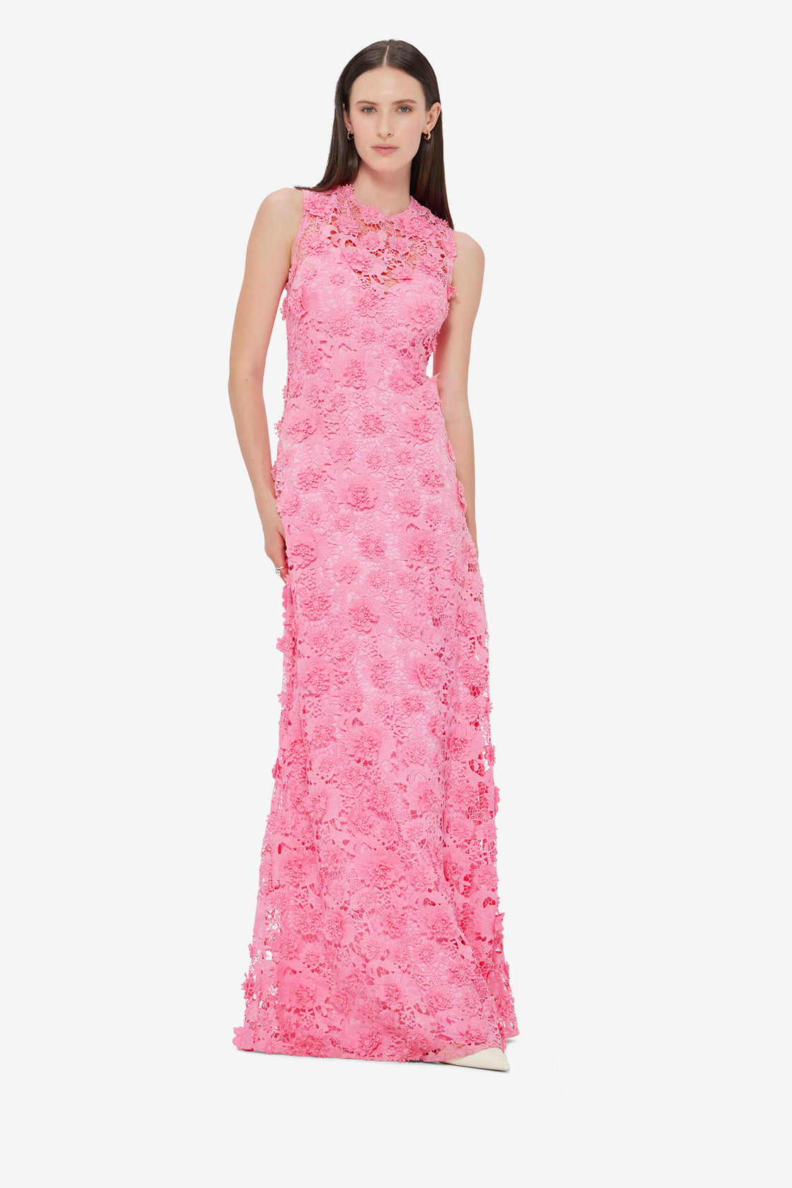 Eva Lace Maxi Dress - Bubblegum