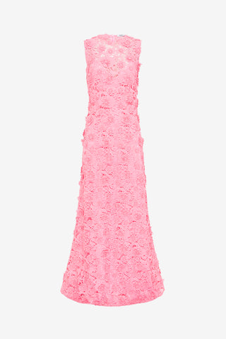 Exclusive LEO LIN Eva Lace Maxi Dress - Bubblegum
