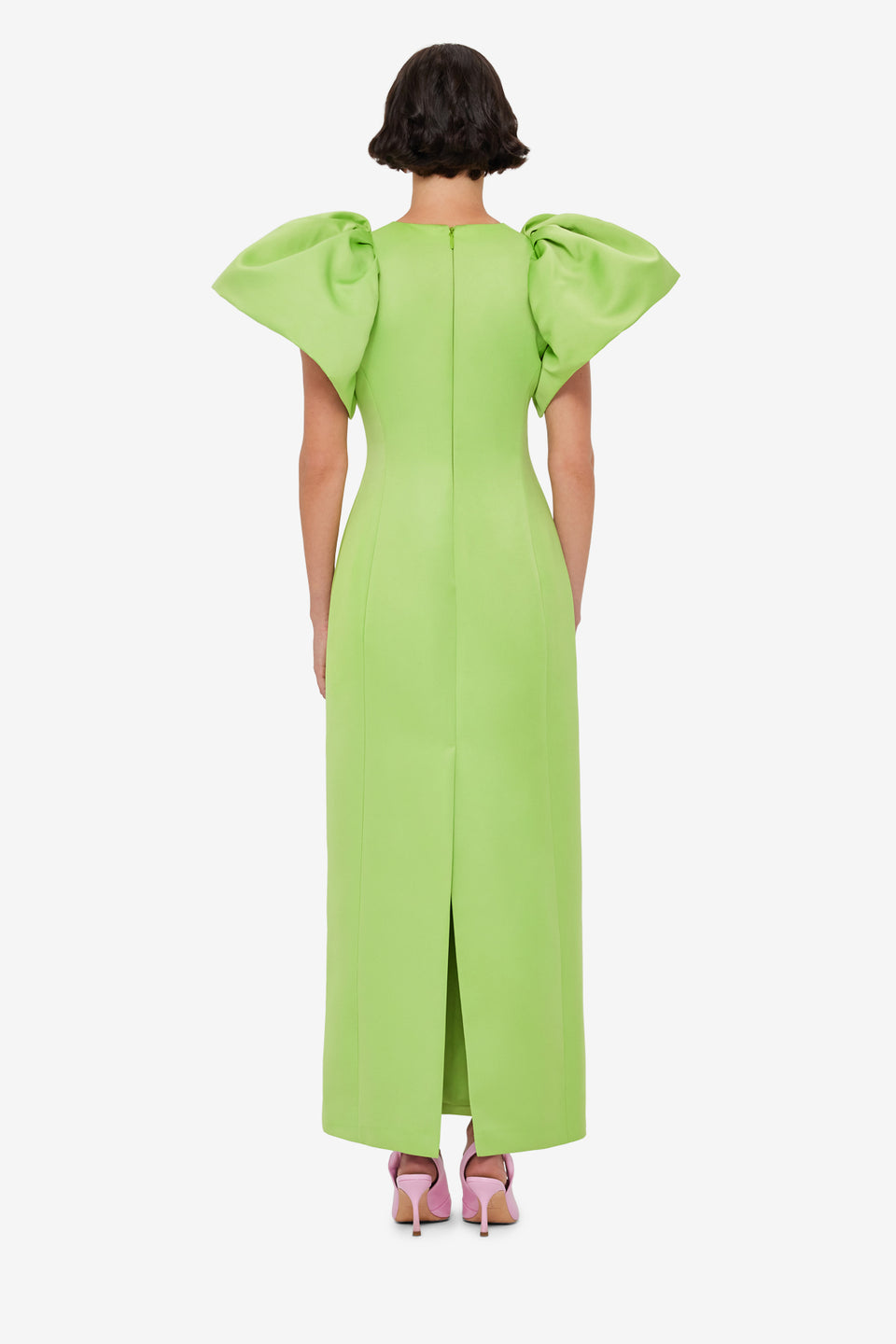 Lucinda Embellished Maxi Dress - Lily Print in Parakeet