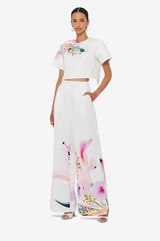 Indie Sleeve Top - Lily Print in Snow