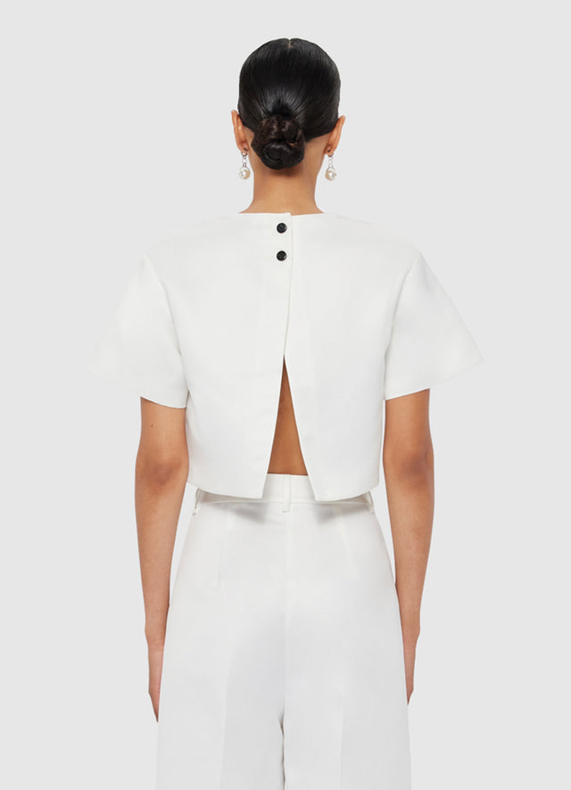 Exclusive LEO LIN Indie Sleeve Top - Lily Print in Snow