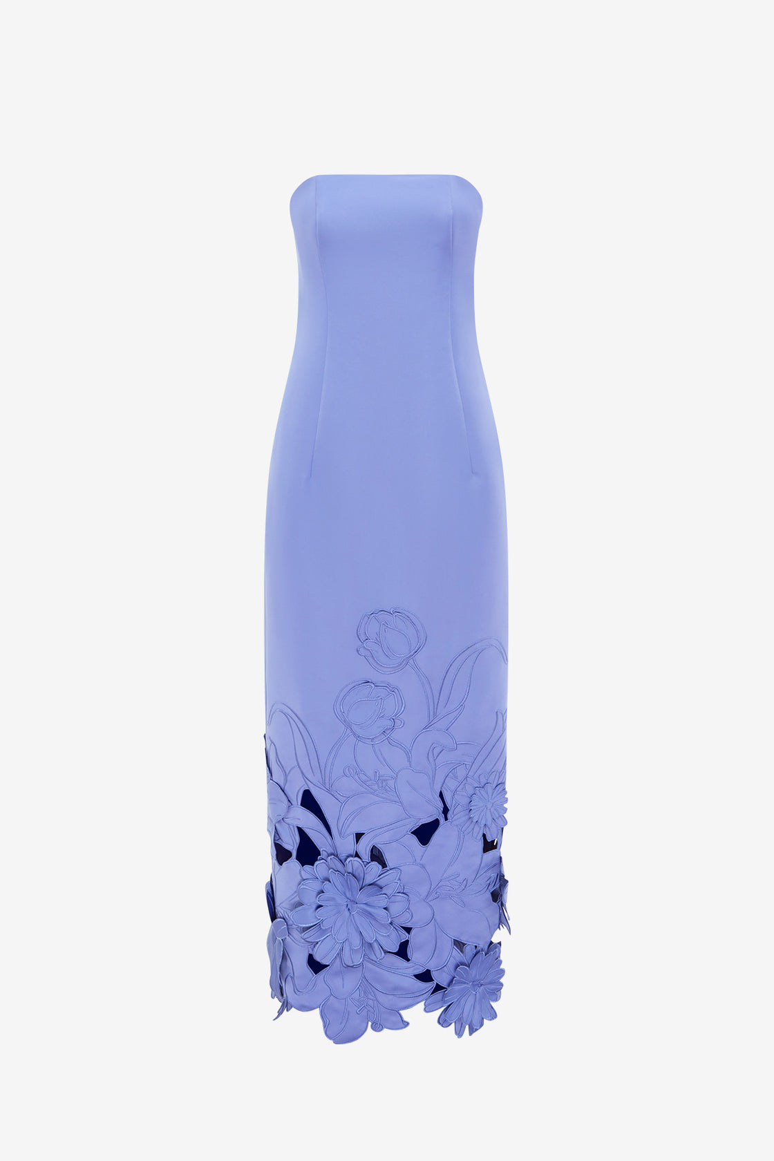 Exclusive LEO LIN Rayna Appliqué Bustier Maxi Dress - Moonlight