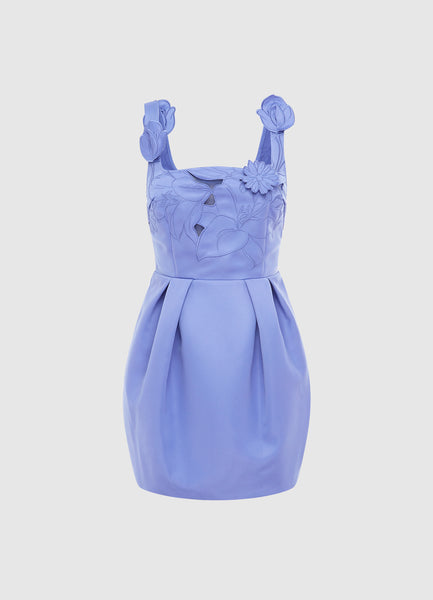 【Leo Lin】Piper Applique Bell Shape Mini Dress Piper Appliqué Bell Shape Mini Dress - Moonlight – LEO LIN