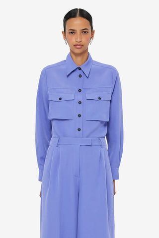 Exclusive LEO LIN Mavis Pocket Shirt - Moonlight