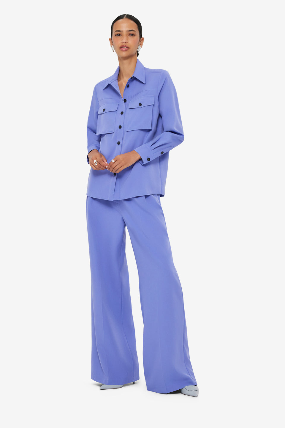 Exclusive LEO LIN Mavis Pocket Shirt - Moonlight