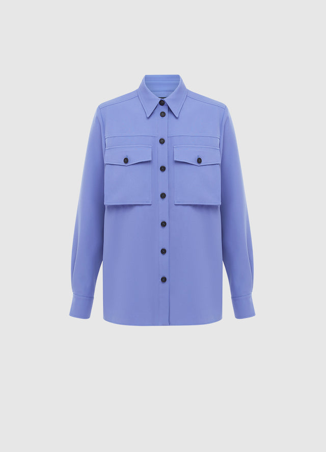 Exclusive LEO LIN Mavis Pocket Shirt - Moonlight