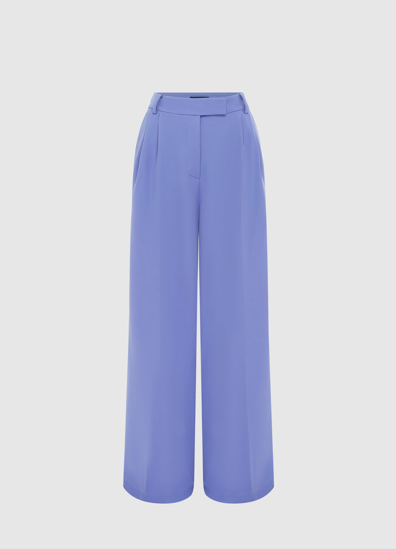 Elisha Tweed Wide Leg Pants - Caledon Green main image 0