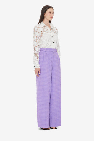 Elisha Tweed Wide Leg Pants - Violet