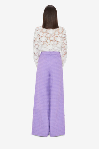 Elisha Tweed Wide Leg Pants - Violet