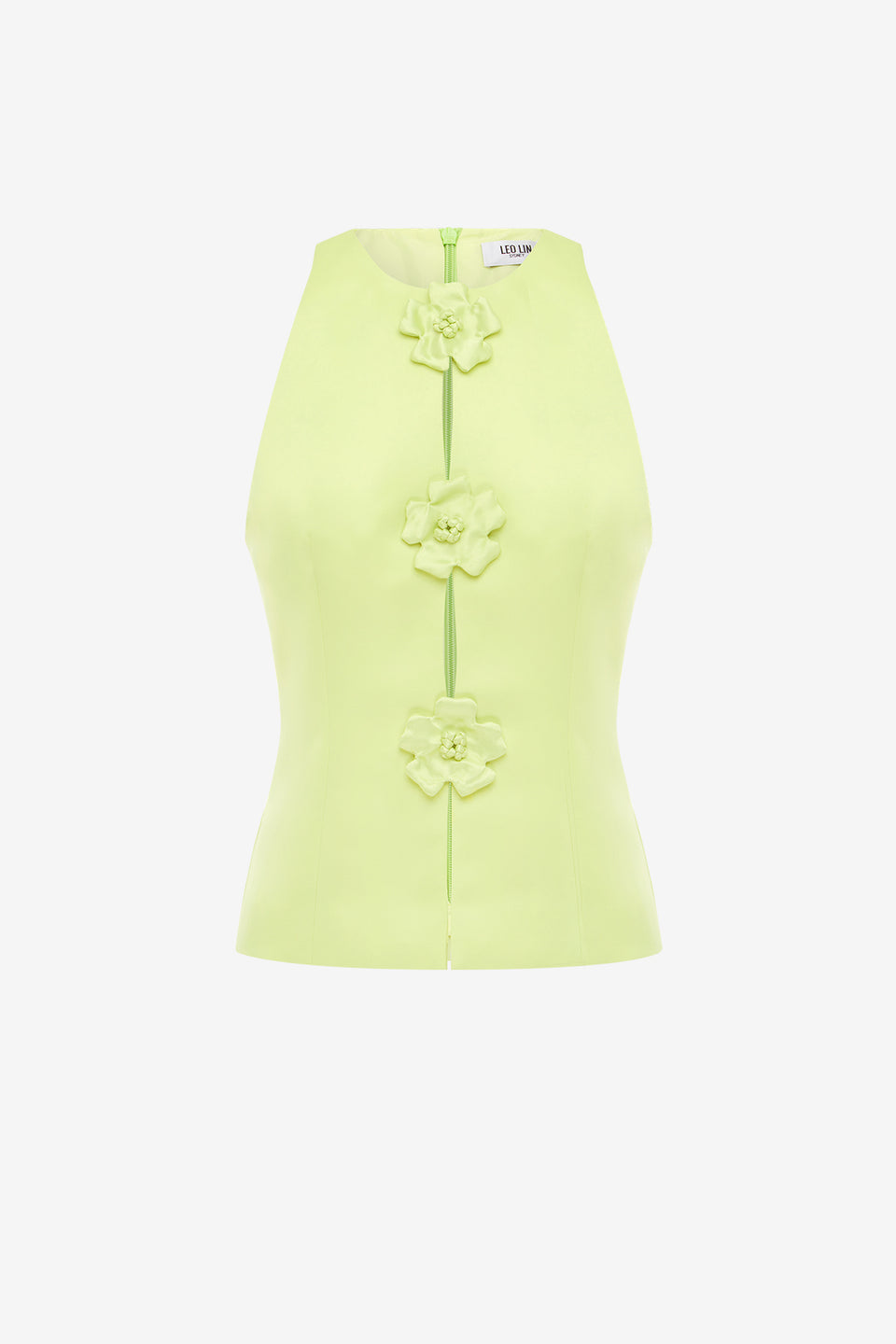 Exclusive LEO LIN Amelia Petal Top - Chartreuse