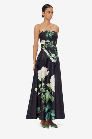 Small Scarf - White Rose Print