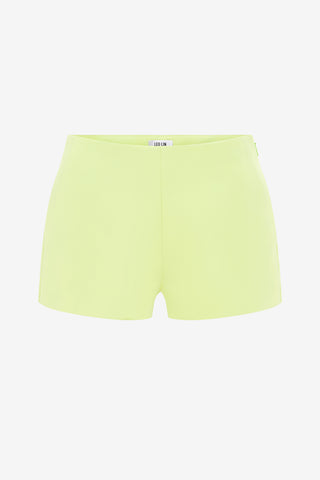 Exclusive LEO LIN Olivianne Shorts - Chartreuse