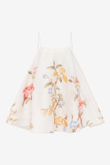 Caitlin Mini Dress - Lemon Vine Print in Snow Dress Mini