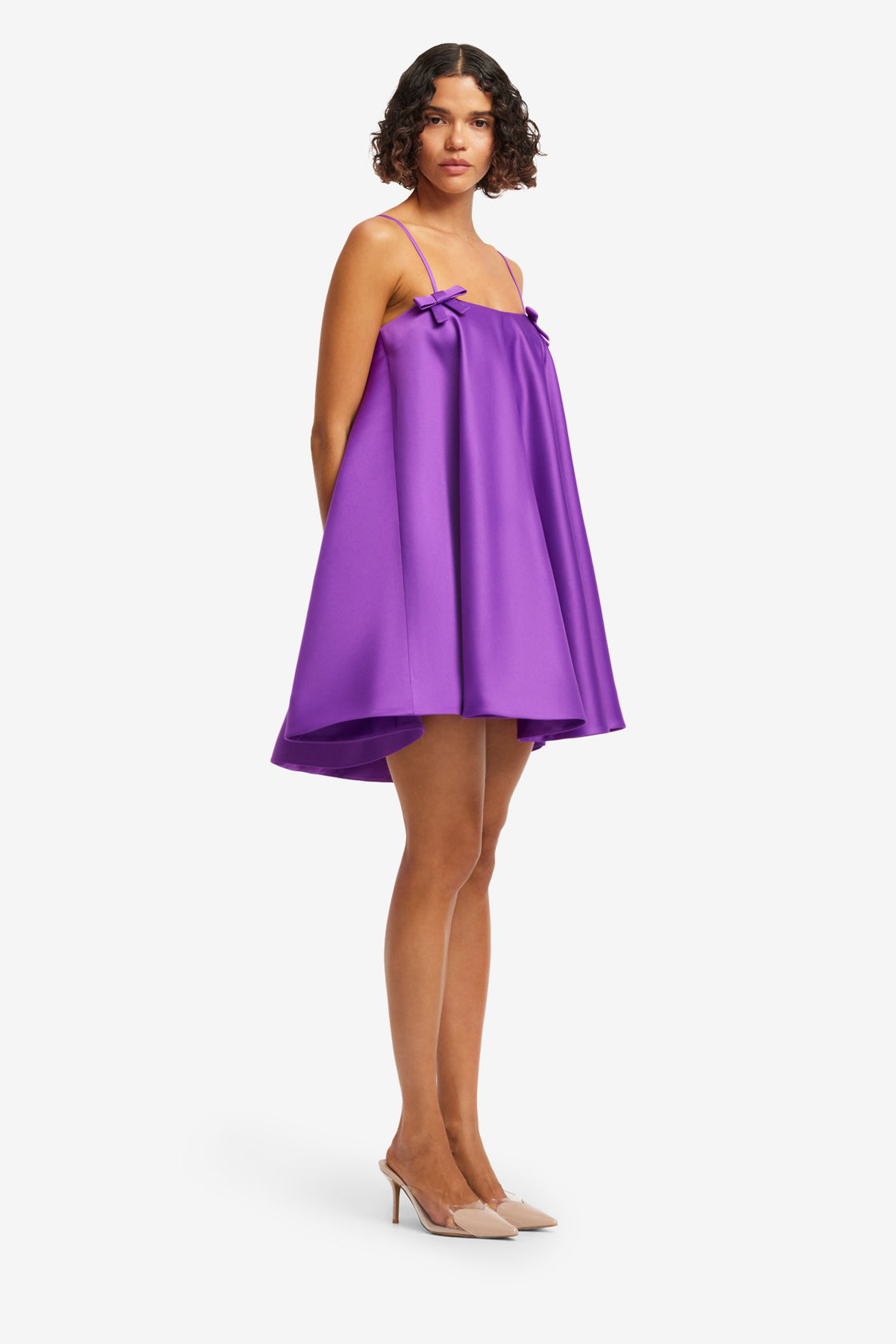 linny bow print mini dress Linny Bow Print Mini Dress