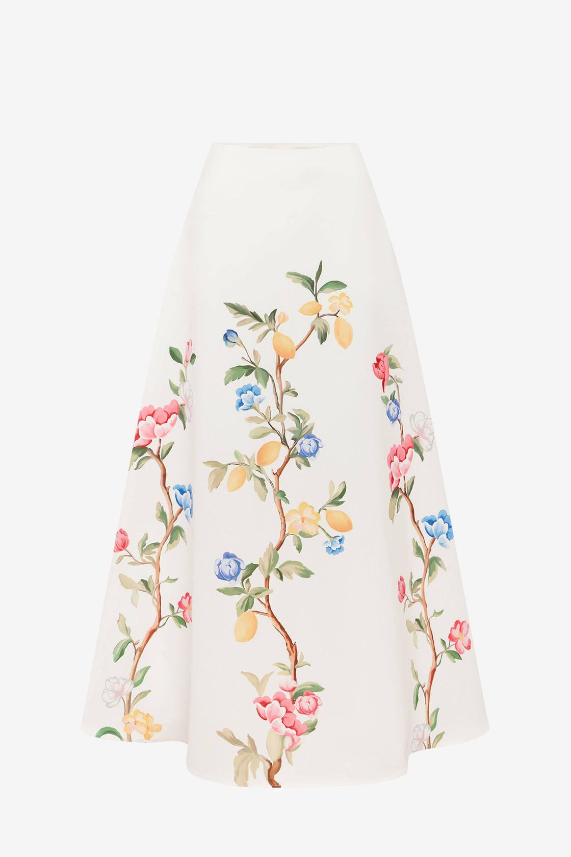 Clara Maxi Skirt - Lemon Vine Print in Snow Skirts