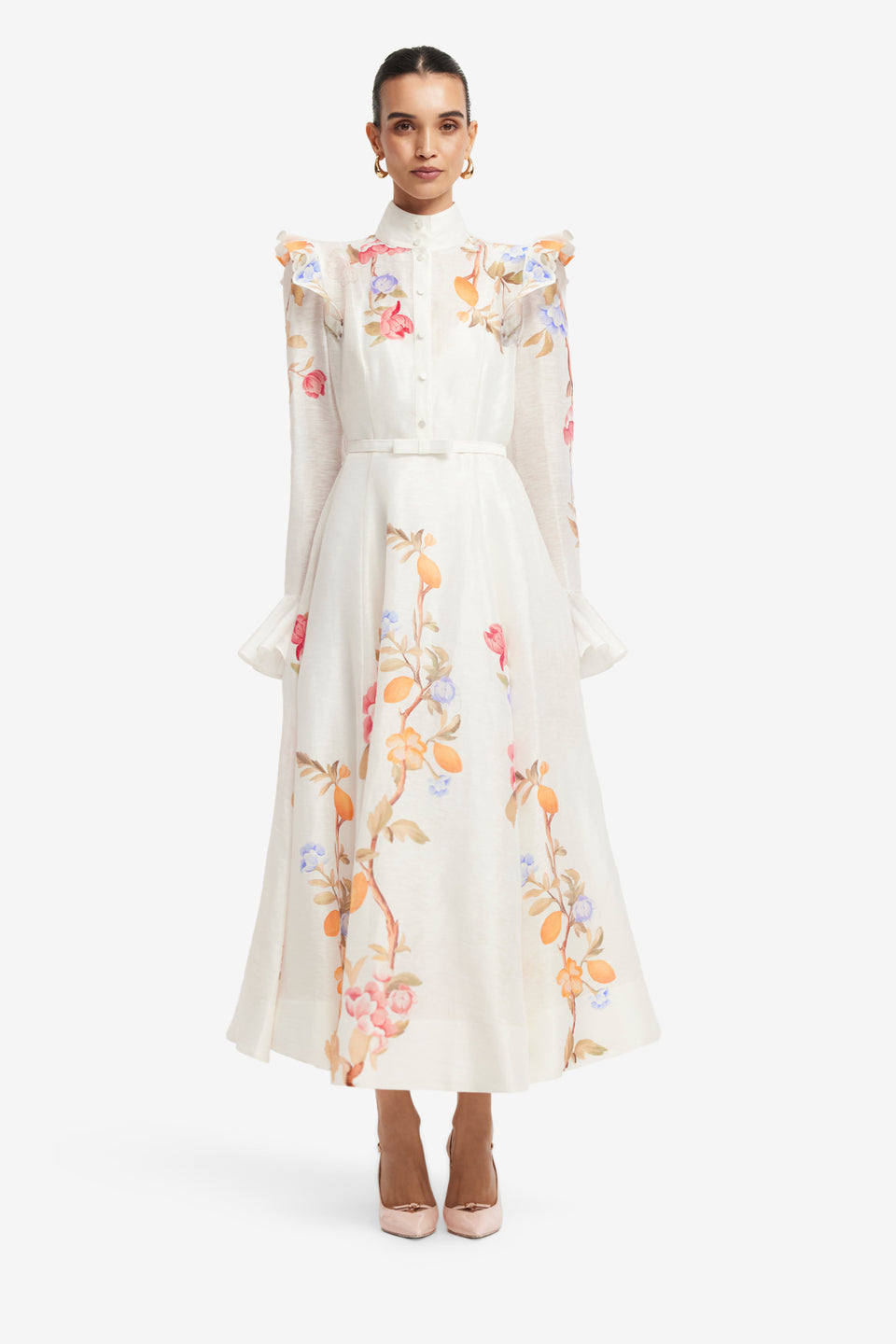 leo lin white dress Serafina Palm Maxi Stitched in a crepe material Dresses | Women's Designer Clothing