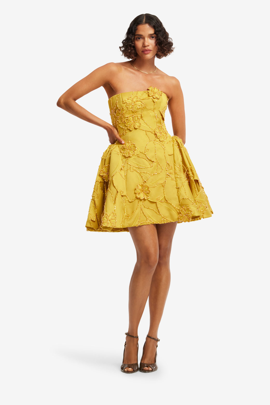 Lena Embellished Bustier Mini Dress - Opulence Dress Mini