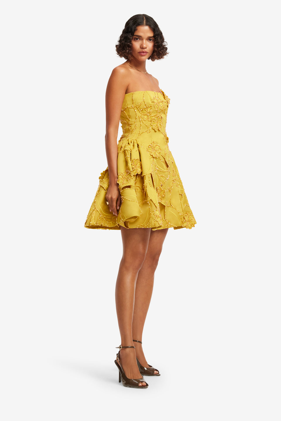 Lena Embellished Bustier Mini Dress - Opulence Dress Mini