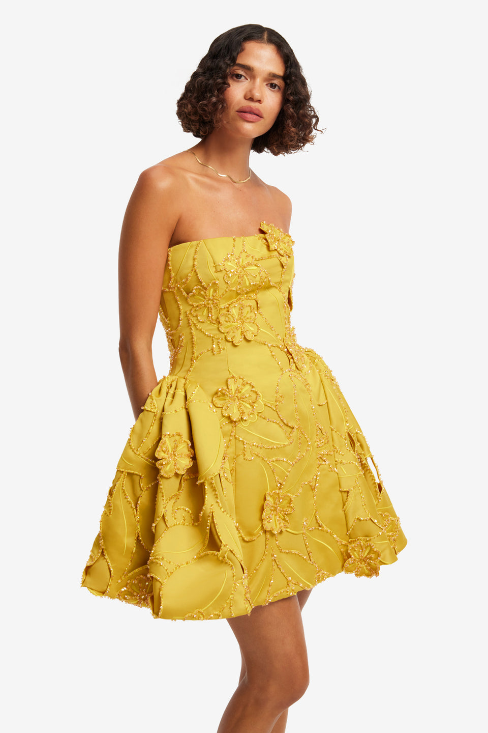 Lena Embellished Bustier Mini Dress - Opulence Dress Mini