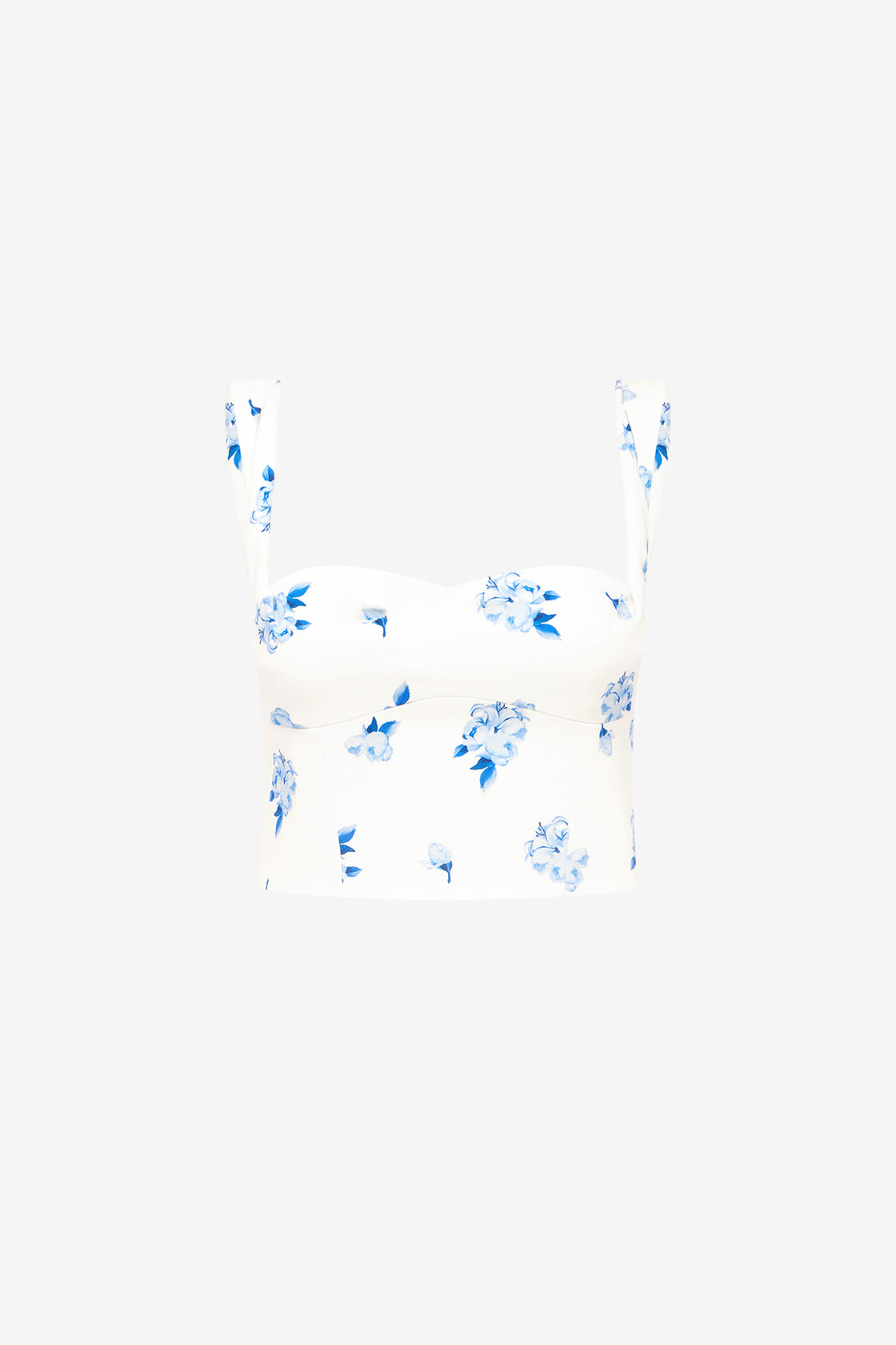 Exclusive LEO LIN Lexi Top - Ditsy Floral Print in Snow