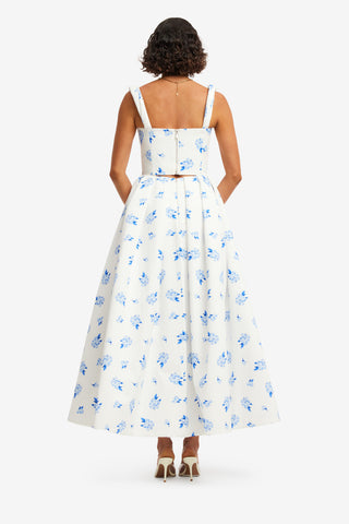 Exclusive LEO LIN Lexi Top - Ditsy Floral Print in Snow
