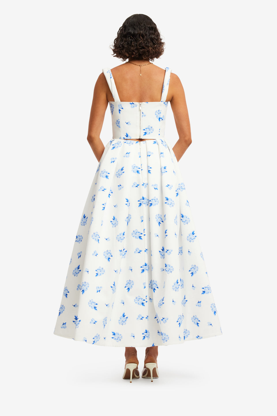 Exclusive LEO LIN Lexi Top - Ditsy Floral Print in Snow